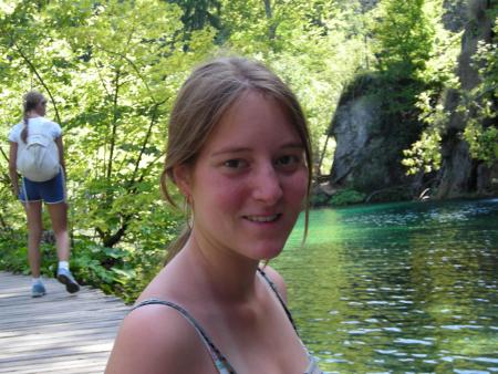 moi au bord d'un lac � Plitvice