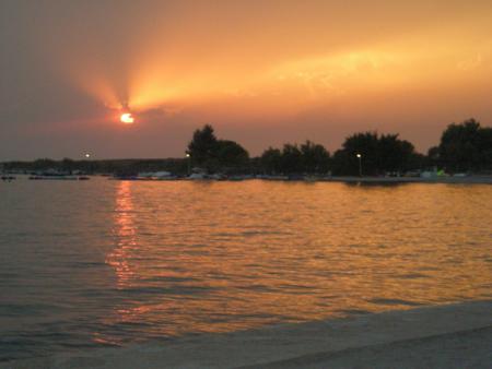 Coucher de soleil sur la mer Adriatique
